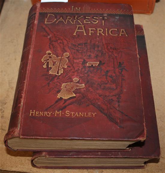 STANLEY (H M), Darkest Africa, 2 vols, first edition, 1890, Samson Low etc, pictorial cloth